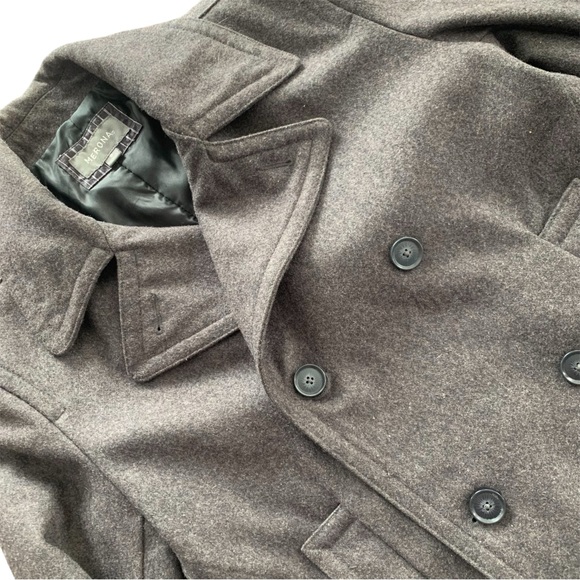 Merona Wool Blend Dark Charcoal Gray Pea Coat – Men’s Small - Picture 2 of 12
